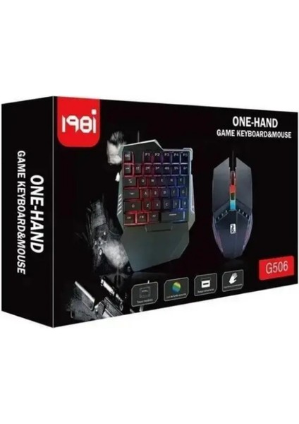 G506 Tek Elle Kullanılabilen USB Oyun Klavyesi ve Faresi