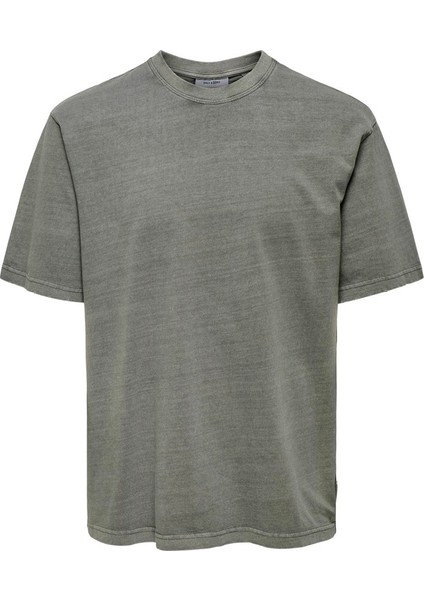Onsdıstress Rlx Ss Tee Erkek Gri T-Shirt - OS22030505