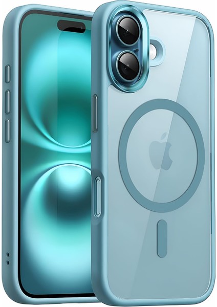 16 Için Super-Crystal ile Uyumlu Kılıf Arkası Kristal Berraklığında Cam Görünüm Kenarları Darbe Emici Silikon Hybrid Kılıf (Yeşil, 16) modelleri