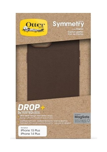 Symmetry Serisi Kaktüs Deri Magsafe 15 Plus Için Kılıf, Darbeye Dayanıklı, Düşmeye Karşı, Ince Koruyucu Kılıf, Askeri Standartlara Göre 3 x Daha Fazla Düşme, Kahverengi modelleri