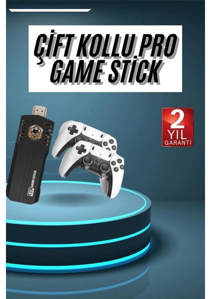 4K Kablosuz Çift Kol Retro Oyunlar 20000 Oyunlu Atari fiyatları