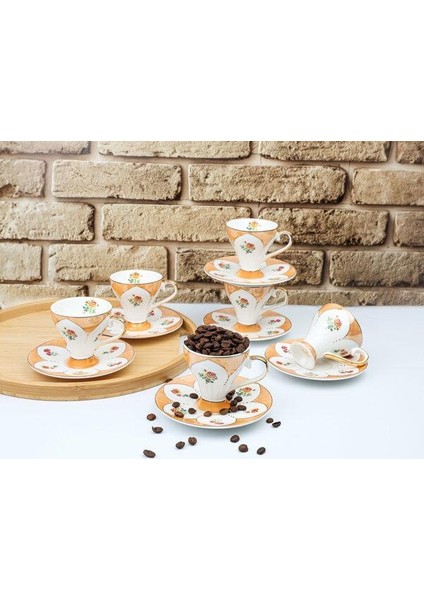 Royking Aelia 6'lı Kahve Fincan Takımı Gnm 003