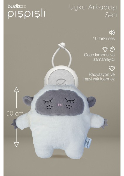 Zuzu Uyku Arkadaşı - Beyaz Gürültü Cihazı, Pışpış ve Ninnili, Kolik Destekli Ce Belgeli fırsatları