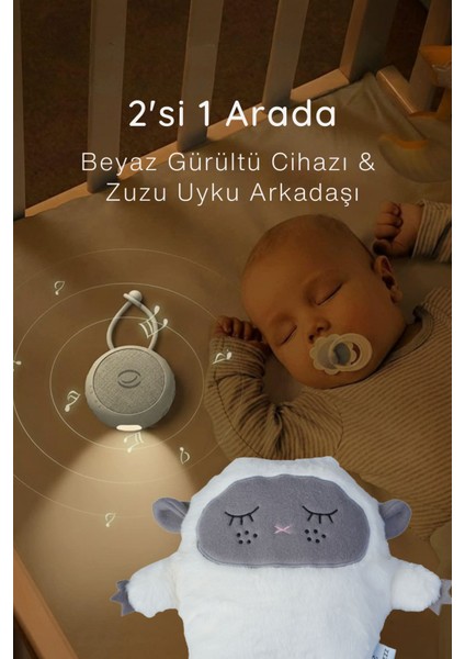Zuzu Uyku Arkadaşı - Beyaz Gürültü Cihazı, Pışpış ve Ninnili, Kolik Destekli Ce Belgeli fiyatları