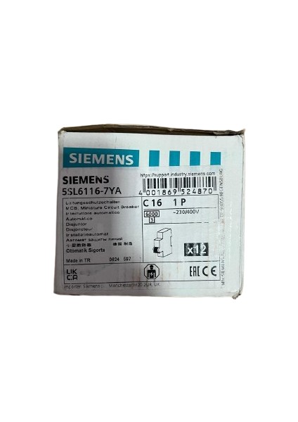 Sıemens 5sl Classic Anahtarlı Otomatik Sigorta C-16 1p fiyatları