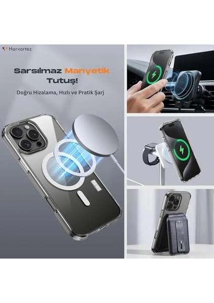 15, Magsafe ile Uyumlu Güçlü Manyetik Kılıf, Sararmaz Sert Pc Çevre Dostu Kapak, Ahize/hoparlör Filtreli, Gerçek Buton Hissi, Kamera Yükseltili, Ince Kapak, (Şeffaf) fiyatları