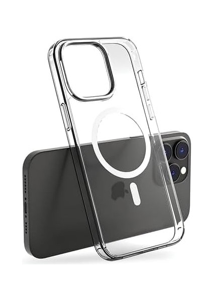 16 Pro Manyetikli Magsafe Uyumlu Şeffaf Telefon Kılıfı