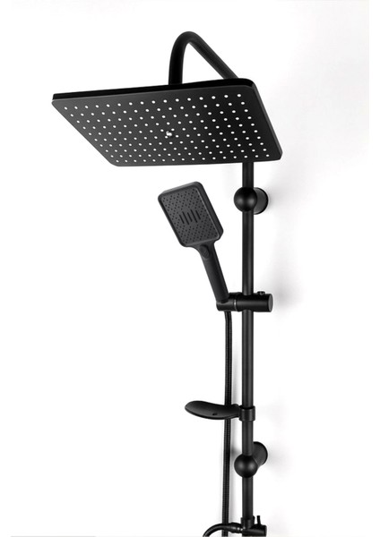 Robot Duş Seti Siyah Tam Takım Lüks Yağmurlama ve Çok Fonksiyonlu El Duşu Başlıklı Vidalı Duş Sistemi modelleri