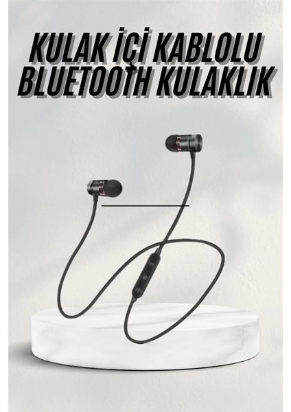 Sports Mıknatıslı Siyah Bluetooth Kulaklık Kablolu Uzun Pil Ömrü fiyatları