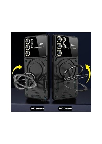 Galaxy S22 Için ile Uyumlu Kılıf Kamera Korumalı Açılıp Kapanabilen Dikey ve Yatay Standlı 360 Derece Dönebilen Stand Darbelere Dayanıklı Koruyucu Renkli Tank Kapak modelleri