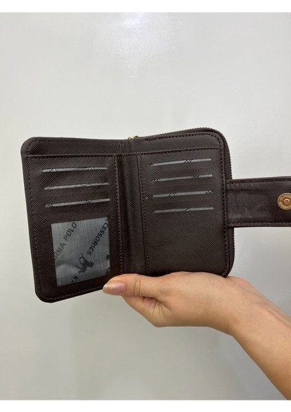 Acı Kahverengi Gold Detaylı Deri Kadın Cüzdan modelleri