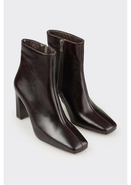 Kahve Deri Kadın Yüksek Topuk Bot fiyatları