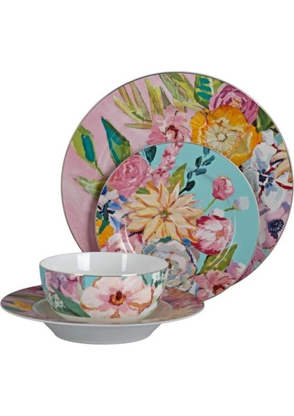 Lucky Art Peony Bone 24 Parça 6 Kişilik Yemek Takımı Lyba 065 fiyatları