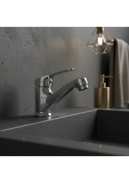 Banora Liza, Krom Küçük Lavabo Bataryası, Paslanmaz Pirinç Gövde, Su Tasarruflu Perlatörlü Musluk fiyatları