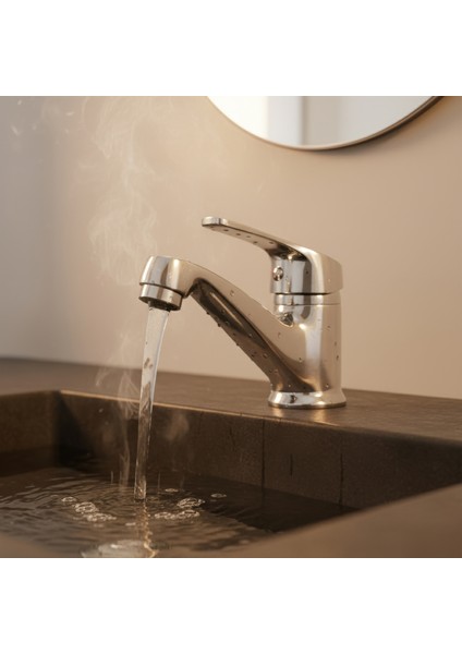 Banora Liza, Krom Küçük Lavabo Bataryası, Paslanmaz Pirinç Gövde, Su Tasarruflu Perlatörlü Musluk modelleri