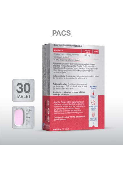 Pacs 30 Tablet fiyatları