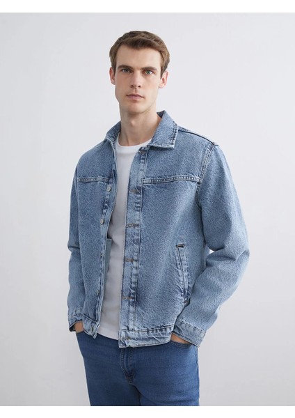 Lcw Jeans Indigo Rahat Kalıp Erkek Jean Ceket