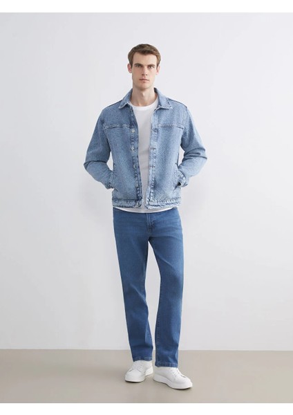 Lcw Jeans Indigo Rahat Kalıp Erkek Jean Ceket fiyatları