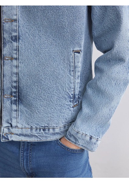 Lcw Jeans Indigo Rahat Kalıp Erkek Jean Ceket modelleri