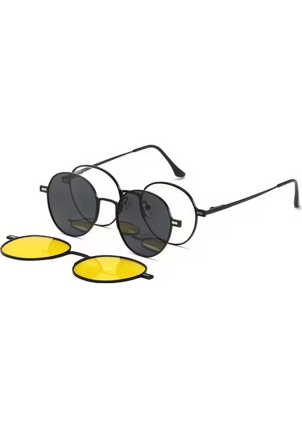 3ü 1 Arada Klipsli ( Güneş Gözlüğü -Mavi Işık Koruma - Gece Görüş ) Gözlük Set fırsatları