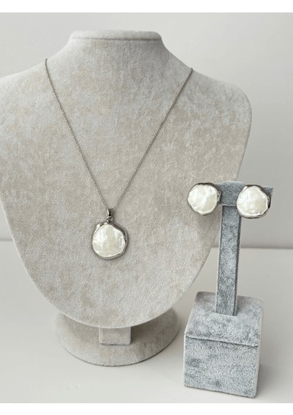 Beyaz Sedef Yansımalı Silver Renkli Set fiyatları