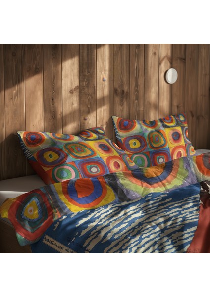 Gaifū Kaisei & Color Study, Squares With Concentric Circles Nevresim Takımı 200 cm x 220 cm fırsatları