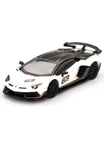 Mini Gt 1/64 Lamborghini Aventador Svj 63 Bianco Asopo modelleri