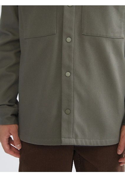 Xsıde Haki Rahat Kalıp Erkek Gömlek Ceket modelleri