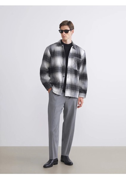 Lcw Vision Siyah Rahat Kalıp Uzun Kollu Ekose Erkek Oduncu Gömlek Ceket fiyatları