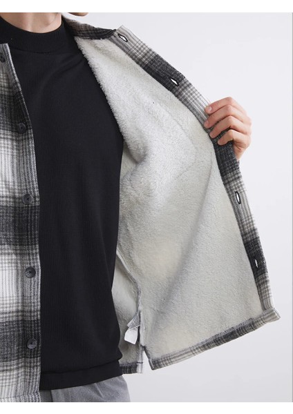 Lcw Vision Siyah Rahat Kalıp Uzun Kollu Ekose Erkek Oduncu Gömlek Ceket fırsatları