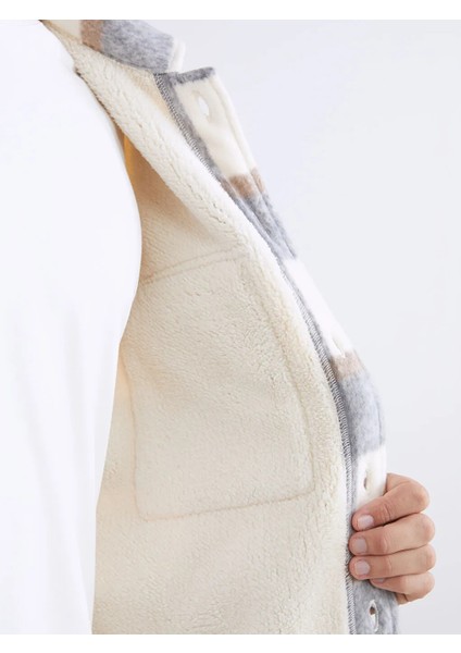 Xsıde Bej Içi Pelüş Ekose Erkek Oduncu Gömlek Ceket fırsatları