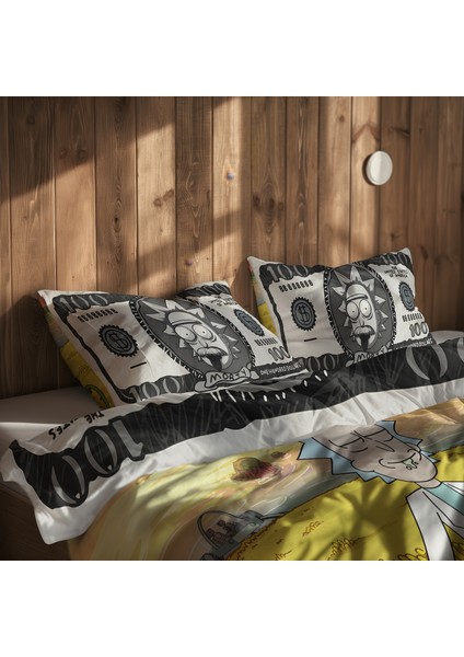 Morty Dollar & Morty In Paradise Çift Taraflı Nevresim Takımı 200 cm x 220 cm fırsatları