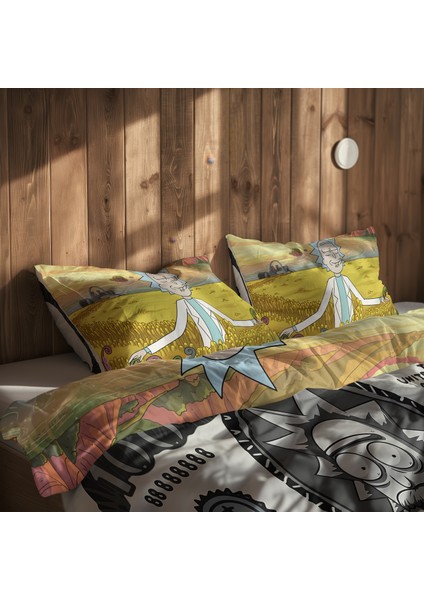 Morty Dollar & Morty In Paradise Çift Taraflı Nevresim Takımı 200 cm x 220 cm indirimleri