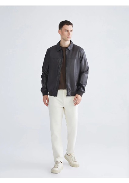 Lcwaıkıkı Classic Kahverengi Standart Kalıp Erkek Deri Görünümlü Mont fiyatları