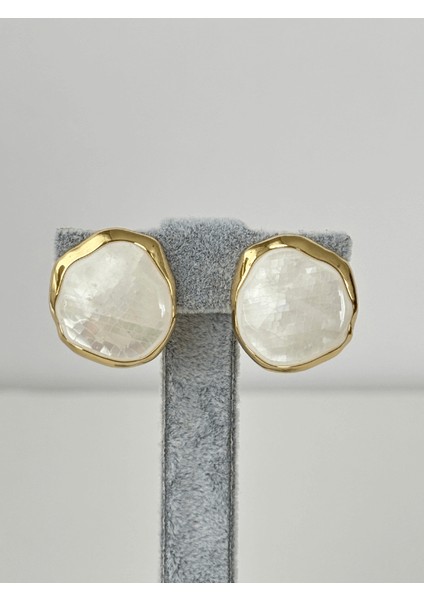 Beyaz Sedef Yansımalı Gold Renkli Set