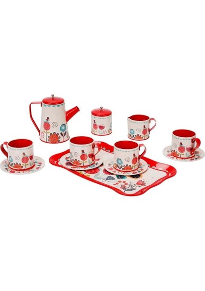 4939 Sun-Yfn-Lch-Metal Çay Seti Çiçek Dsn 2A 12PRÇ modelleri
