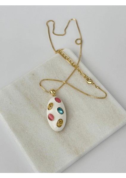 Renkli Oval Şekilli Gold Set fiyatları