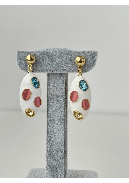 Renkli Oval Şekilli Gold Set indirimleri