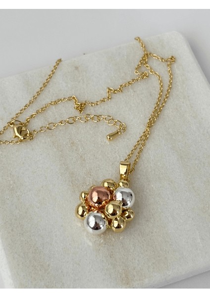 Üç Renkli Topçuk Şekilli Gold Set fiyatları