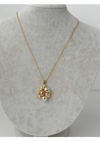 Üç Renkli Topçuk Şekilli Gold Set indirimleri