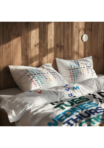 Formula 1 Week Days / F1 Teams Çift Taraflı Nevresim Takımı 200 cm x 220 cm modelleri