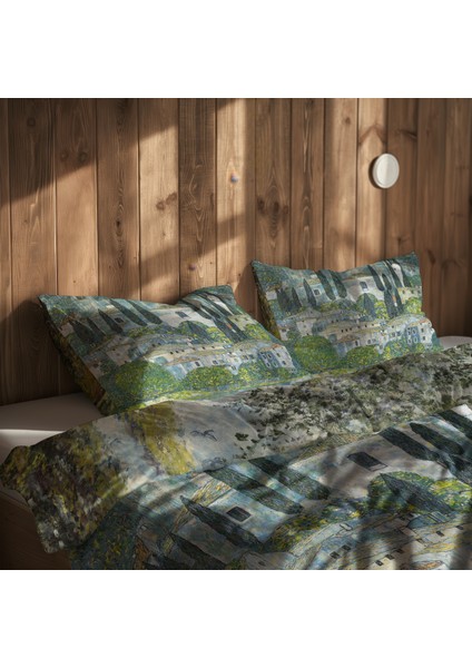 Landscape: The Parc Monceau & Kirche In Cassone Am Gardasee Nevresim Takımı 200 cm x 220 cm fırsatları