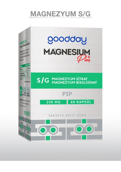Magnesıum Plus S/g (Bisglisinat Sitrat & P5P)60 Kapsül