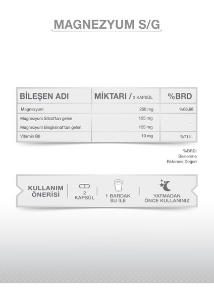 Magnesıum Plus S/g (Bisglisinat Sitrat & P5P)60 Kapsül modelleri