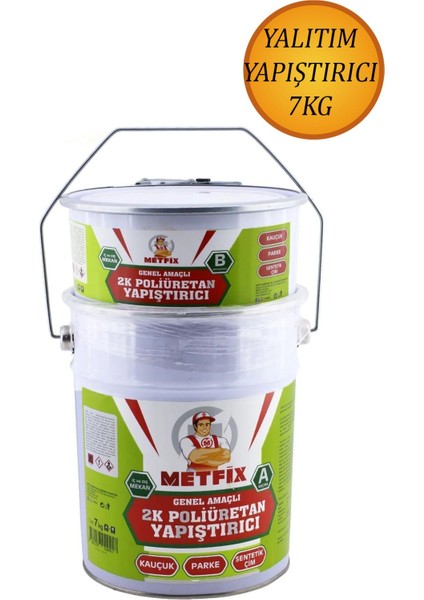 Metfix 2k Poliüretan Kompanent Mastik Genel Amaçlı Yapıştırıcı Yalıtım Iç Dış Mekan Uygulama 6+1 kg
