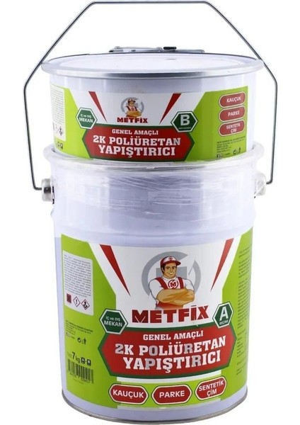 Metfix 2k Poliüretan Kompanent Mastik Genel Amaçlı Yapıştırıcı Yalıtım Iç Dış Mekan Uygulama 6+1 kg modelleri