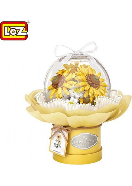 LZ-1299 Loz Ledli Ayçiçeği Buketi 510 Parça Block Oyuncak