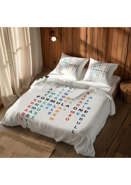 Formula 1 Week Days / F1 Teams Çift Taraflı Nevresim Takımı 200 cm x 220 cm