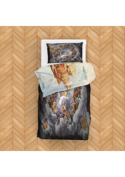 Babil Kulesi & Devlerin Düşüşü Çift Taraflı Nevresim Takımı 160 cm x 220 cm fiyatları