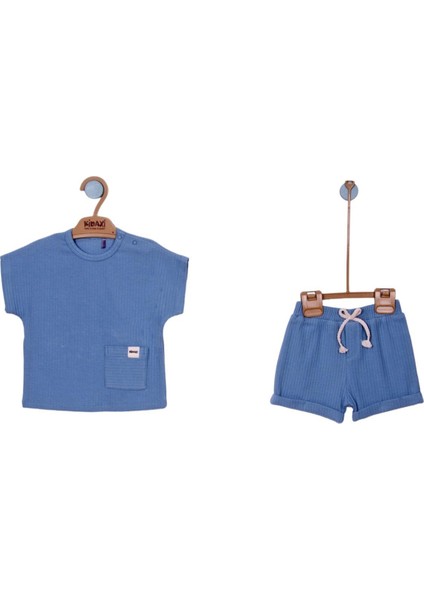 Cep Detaylı Tişört Şort Takım